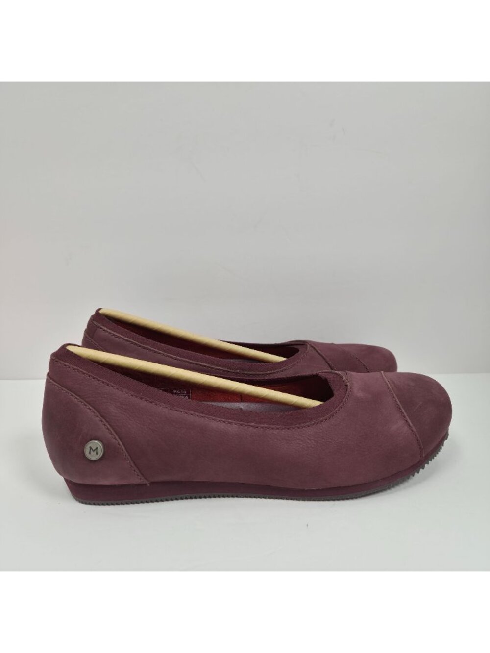 Mozo Aliso Women's Wine Chevre Leather Ballet Flats US Size 7 NEW SAMPLE